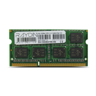 RAYDIN D3-1333SO150-4G 4GB, DDR3, 1333Mhz, 1,5V, CL9, Notebook SODIMM RAM
