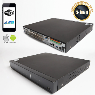 RAYDIN FOCUS-S16 5Mpix, H264, 16Kanal Video, 16Kanal Ses, 2 HDD, 1944P, 3G Wifi, RaydinView 5in1 DVR